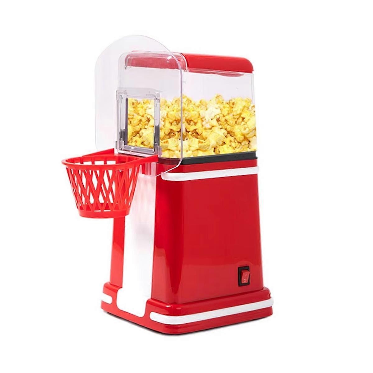 Mini Popcorn Machine Hot Air Popcorn Popper Maker Automatic Butter Snack Appliance for Home Kitchen