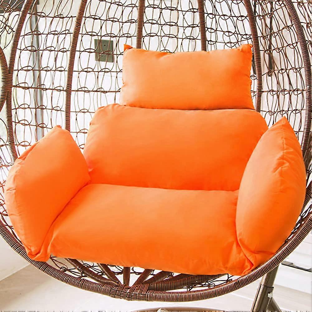 Hanging Egg Chair Cushion Replacement, Washable Thick Large (Orange)