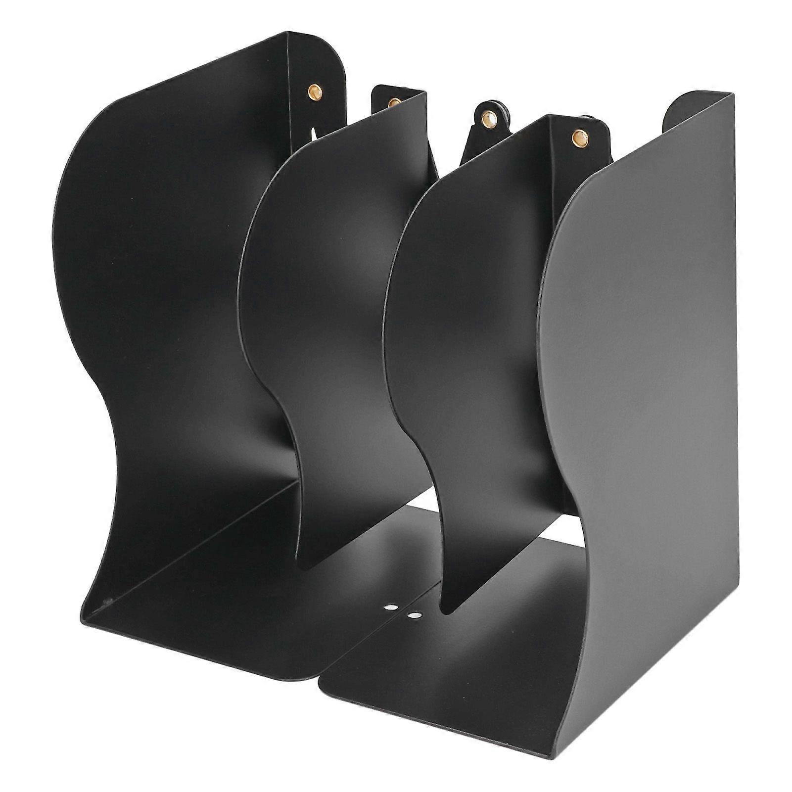 2025 Latest Model  Bookends Retractable Simple Black Small Rounded Edges