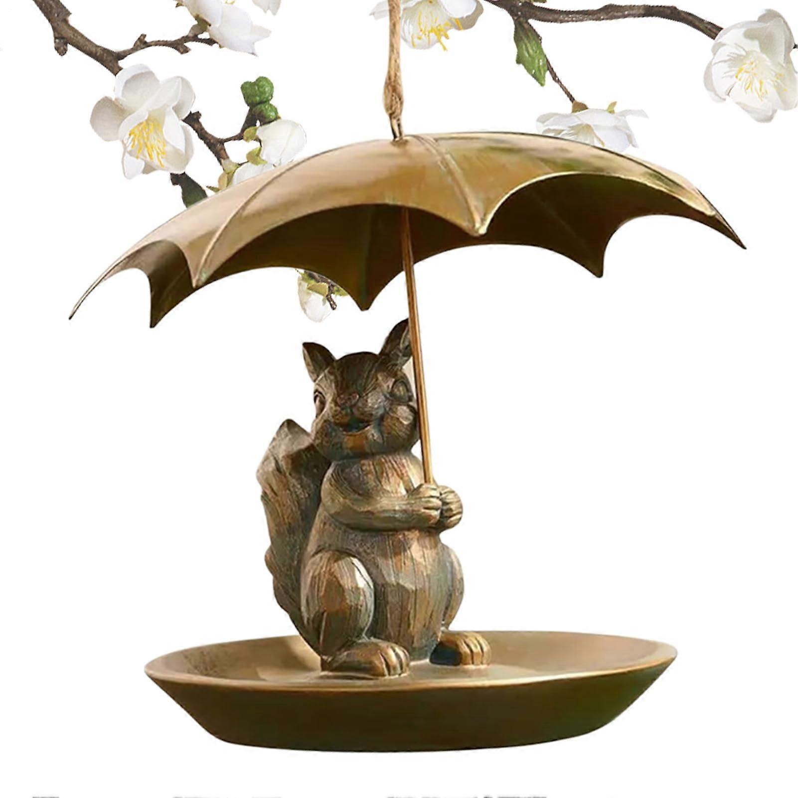 Umbrella Squirrel-Proof Bird House With Hummingbird Feeder, Bird Feeding Ladder, Allwetter Exquisit