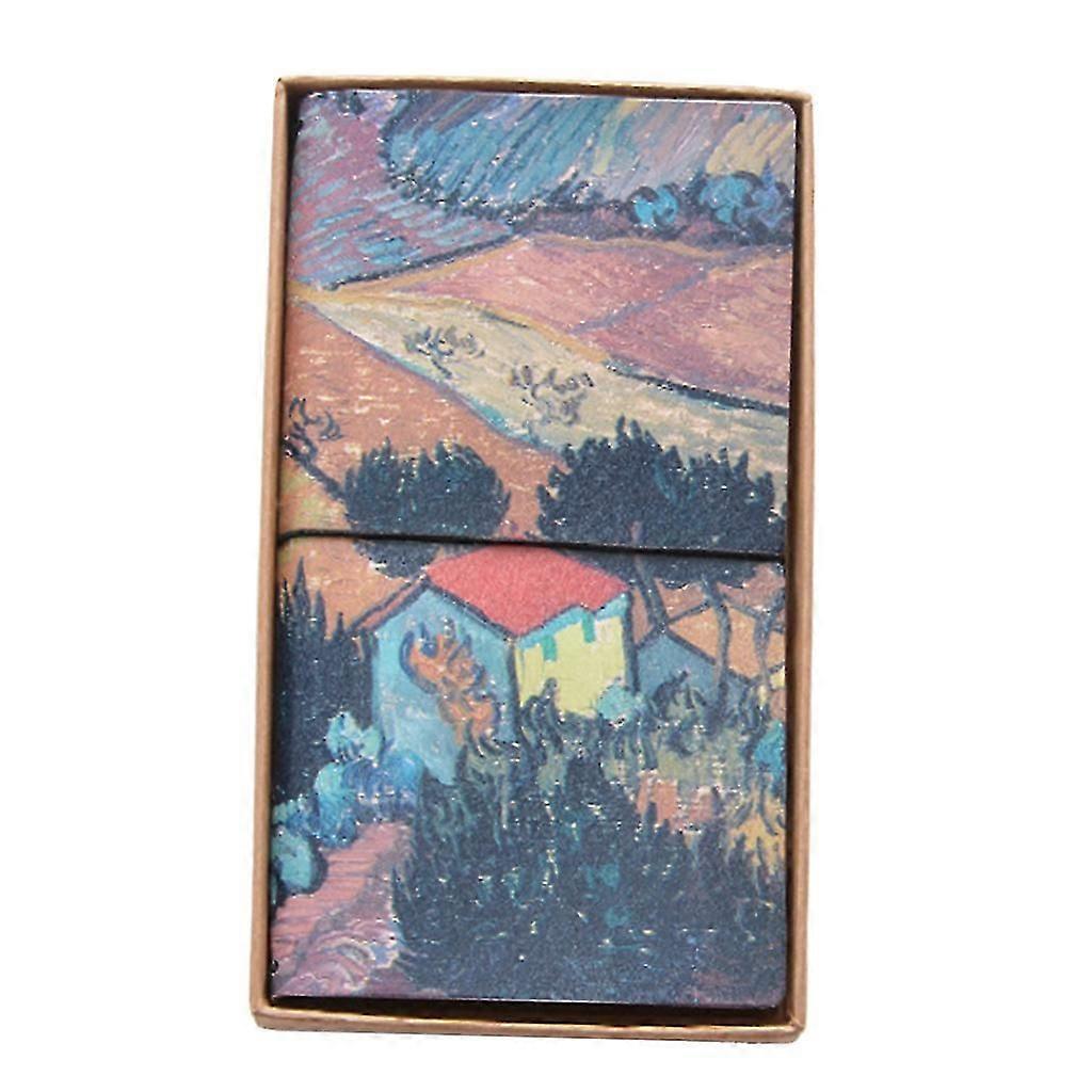 Paper Notebook Travel Journal Book Blank Diary With Strap harvest