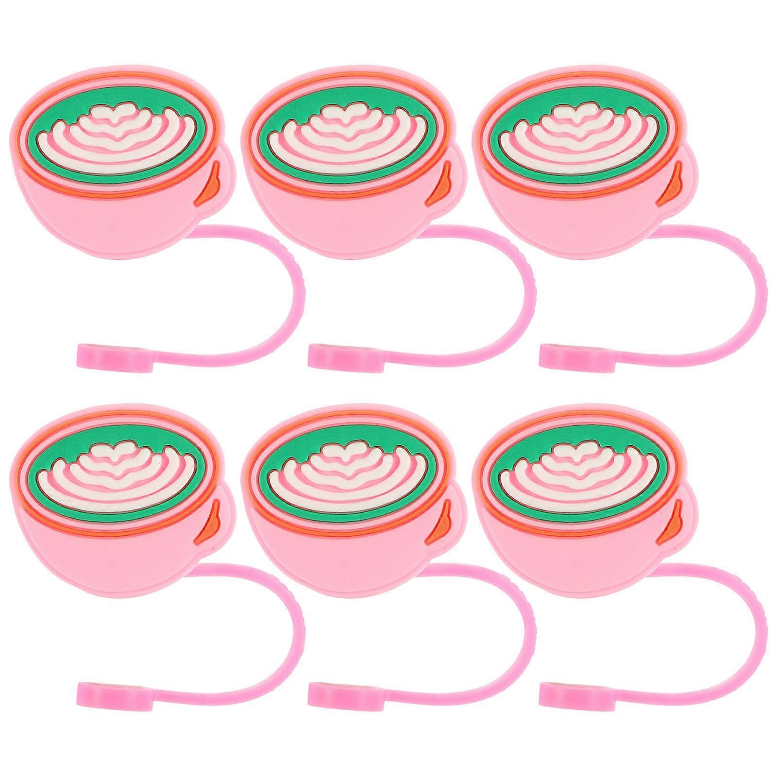 Cute Straw Covers Shape for Decoration Drinking Straw 8x3.2cm 6Pcs
