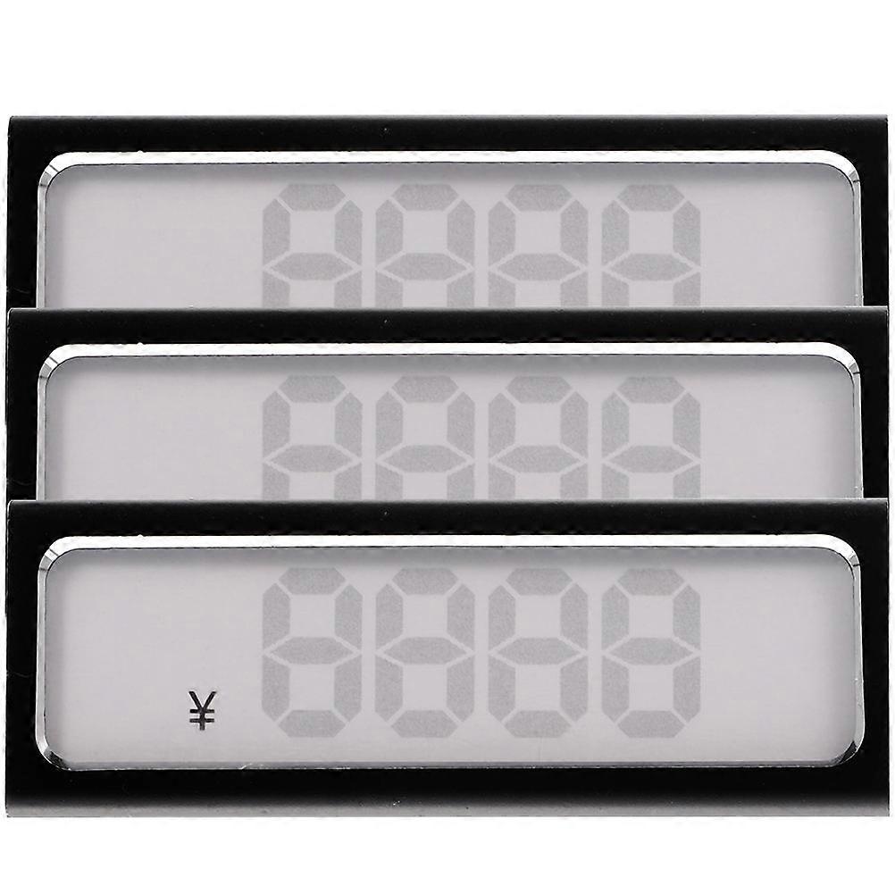 Supermarket Label Holders Label Frame Holder Practical L-Shaped Base Aluminum Alloy 3Pcs