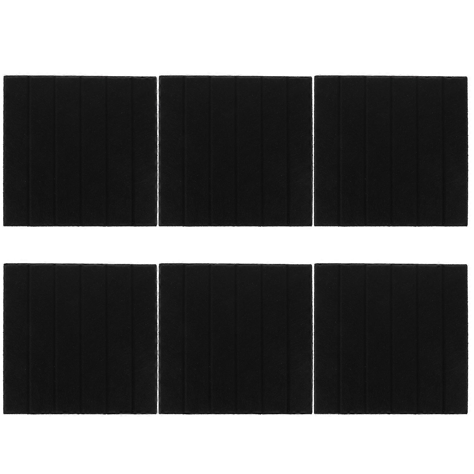 6PCS Acoustic Panels Polyester Fiber Boards Sound Absorption Vertical Stripe