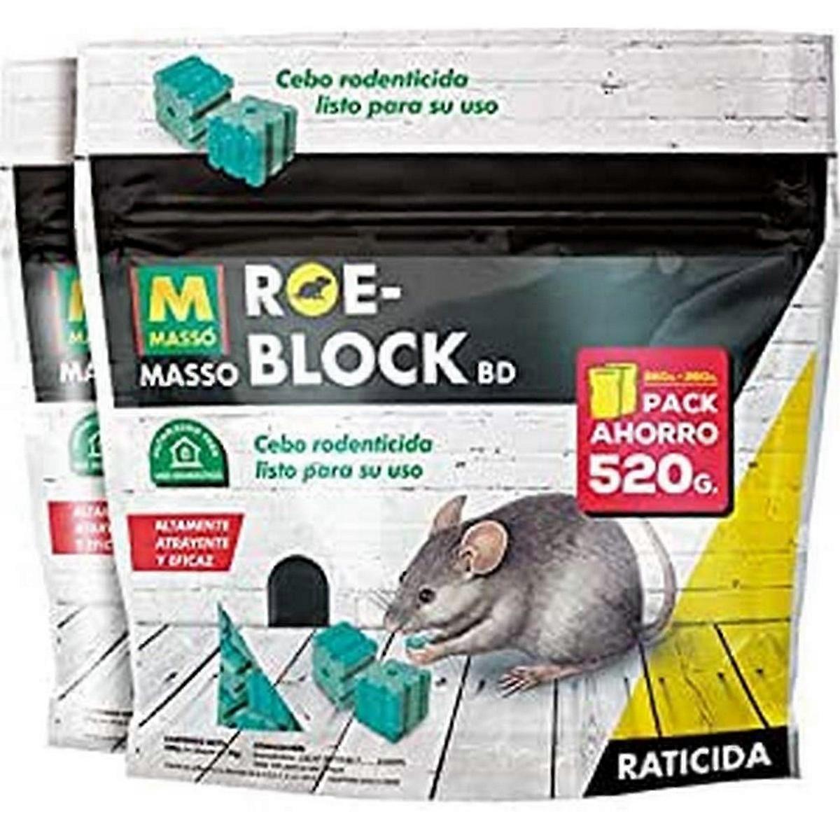 Rat poison Massó Roe-Block 260 gr + 260 gr 520 g