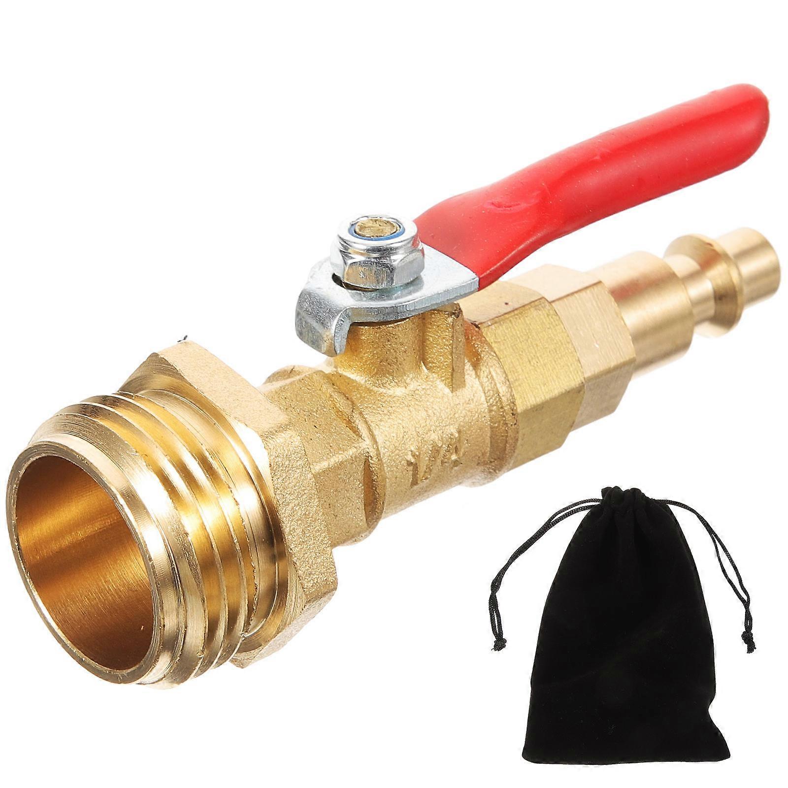 Hose Adaptor For Garden Hose Quick Connect Adapter Frost Prevention Winter Garden Use 8.5x2cm Golden Ball Valve Design 1Set