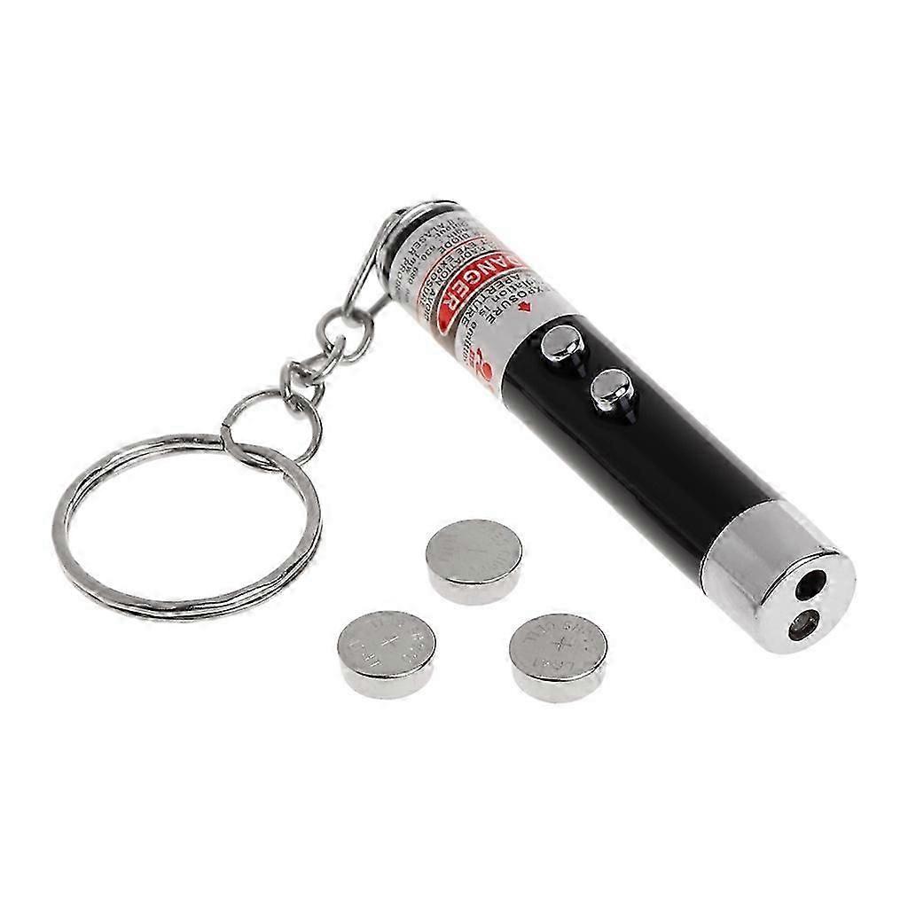 Portable Laser Pointer with for Key Ring Pet for Cat Dog Toy for Indoor Interact