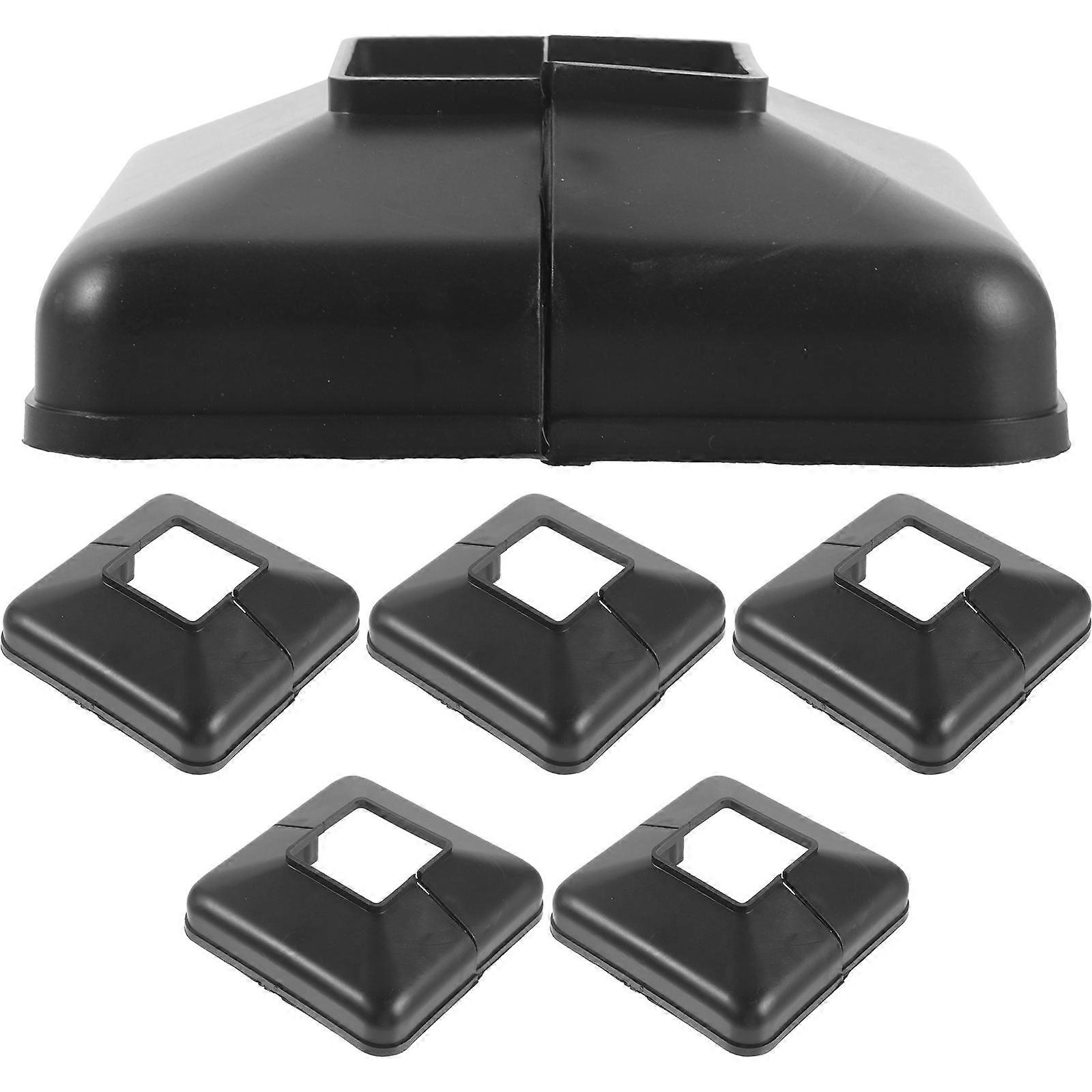 階段の手すり用フェンストッパービニールポストスリーブ10.5X10Cm 6個滑り止めプラスチック