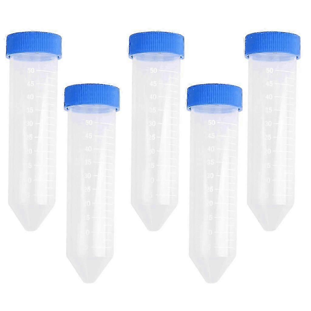 50 Pieces 50ml Plastic Centrifuge Tube Pipe Vial Lab Test Container