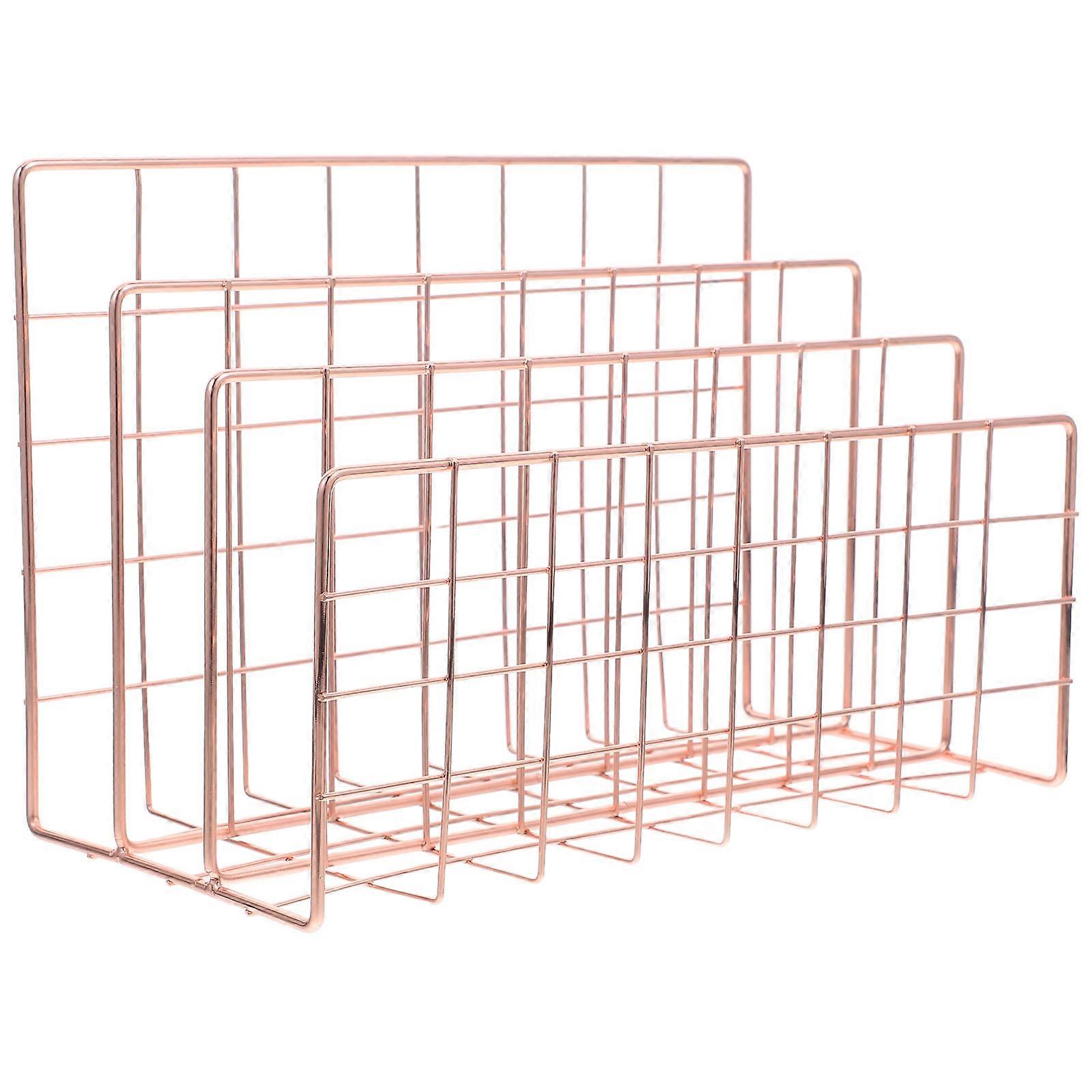 Home Magazine Storage Rack Desktop Mail Organizer Minimalist Office Use 9.4×6.1×4.5in File Sorting 1Pack