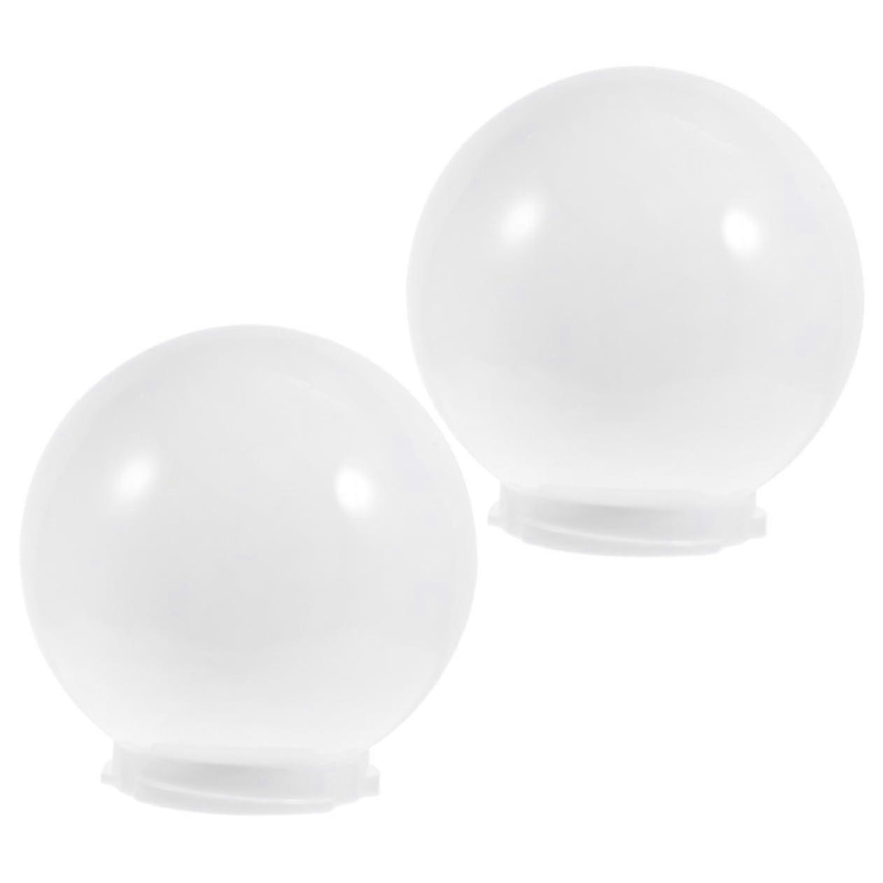 Lamp Shade Globe Replacement For Wall Lamp, Acrylic Transparent Retro Spherical Light Shade 2 Pieces