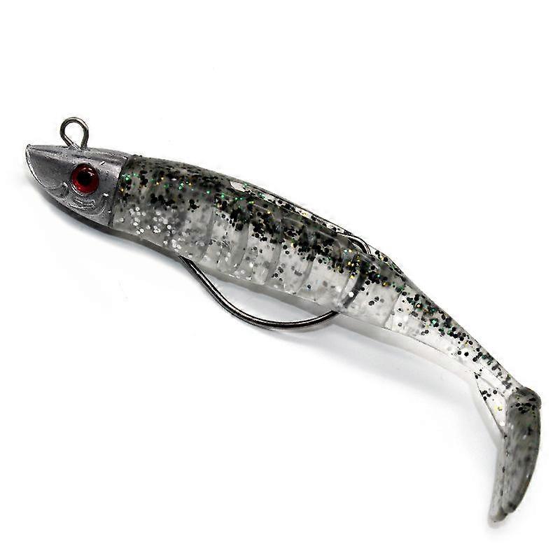 Fake Lure Jigging Soft Bait Fishing Lures 10cm 15.5g DIY Head Jig Fish T Tail Sea Bass Lure Fishing Tackle 6 Colors