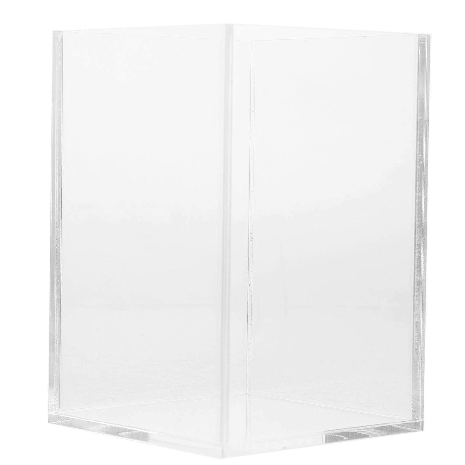Clear Pen Stand Acrylic Makeup Brush Holder Simple Design For Professionals 11.20X7.70X7.70CM Organizing Stationery 2Pcs