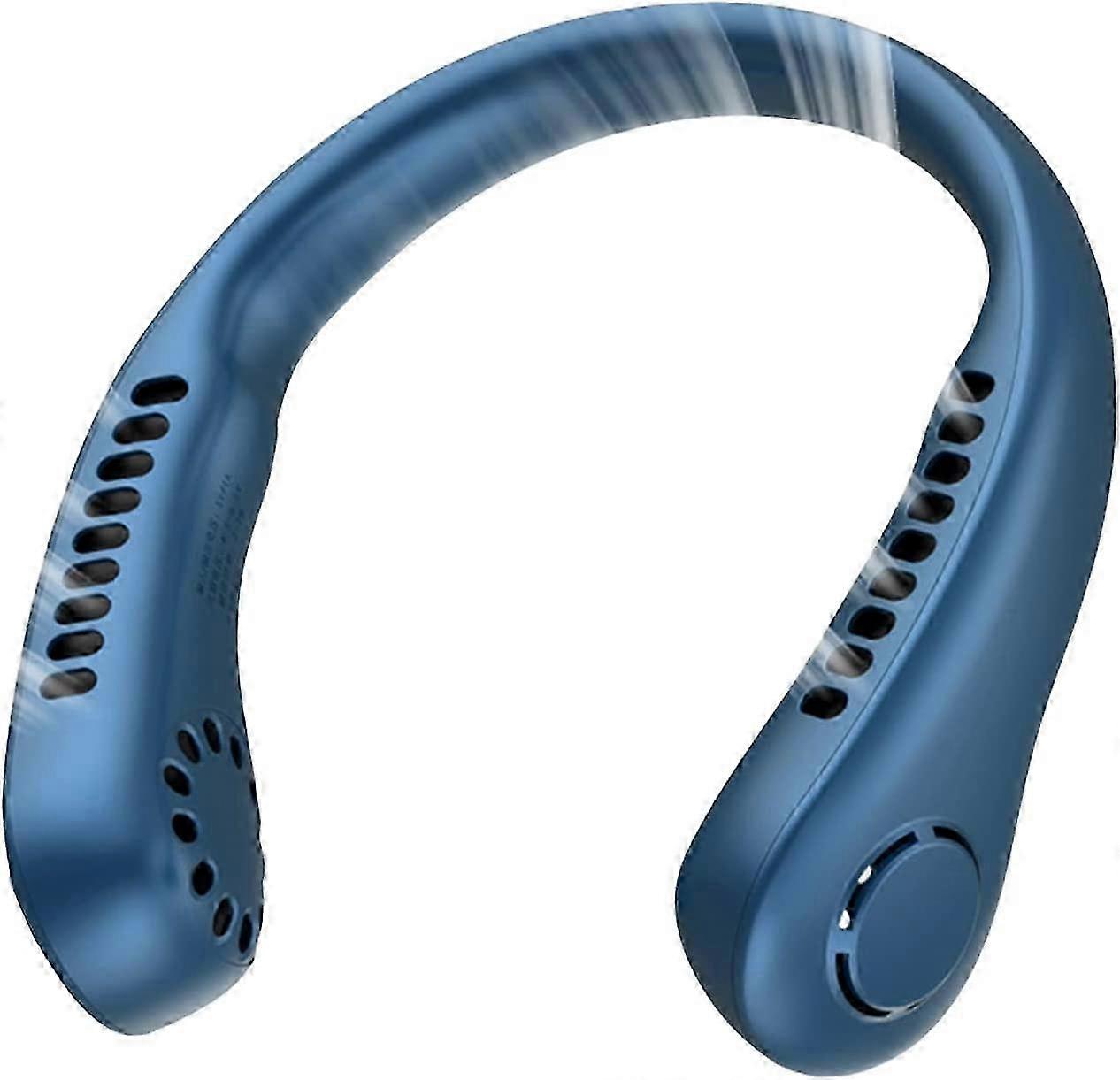 Neck fan hanging portable cooling 360 airflow rechargeable 3000mah battery powered bladeless