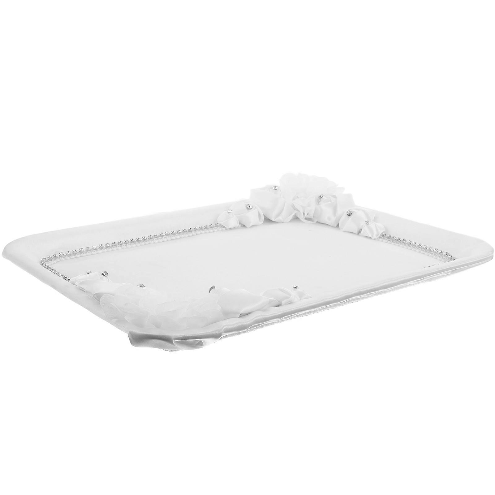 Bathroom Tray Countertop Decorative Tray Fabric Storage 1Pcs