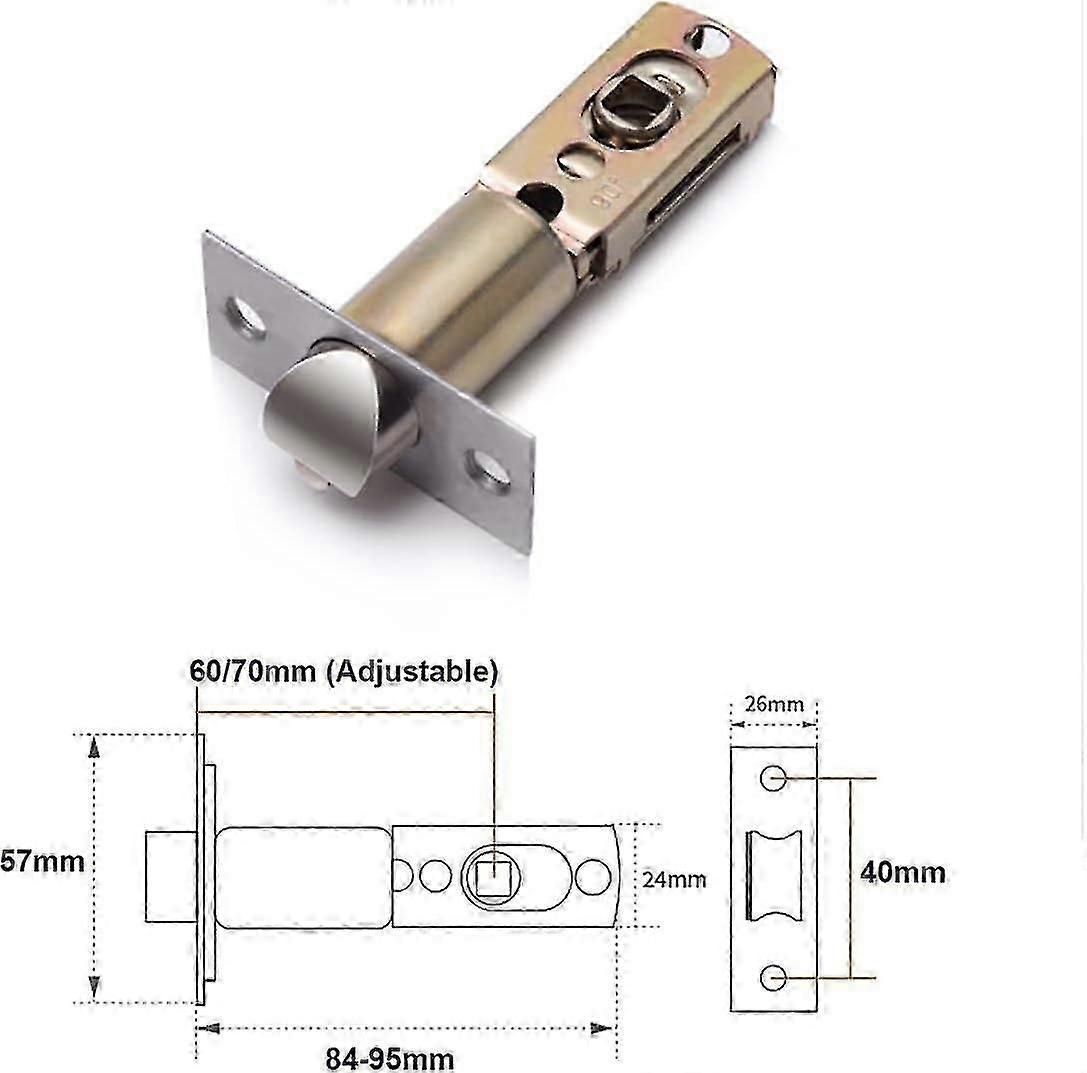 Tubular Mortice Latch, Door Latch, Mortice Latch, Adjustable Latch Size 60/70mm, for Lever Door Handles - DD01