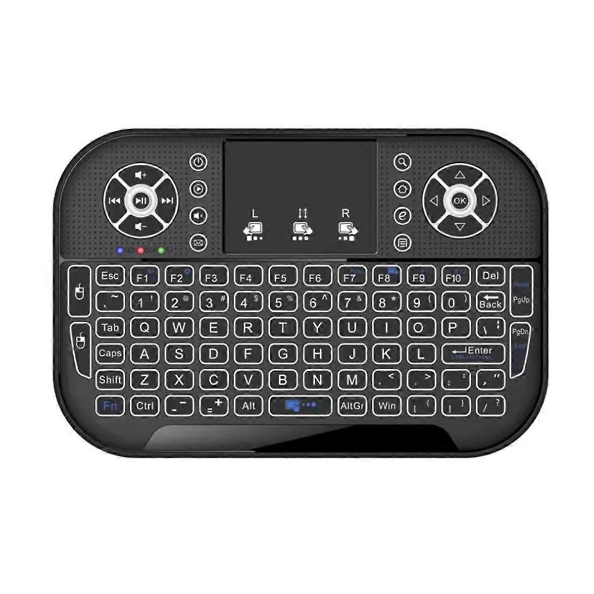 Fly Air Mouse Remote Control 2.4G Bluetooth-Compatible Backlit Handheld Remote with Touchpad Rechargeable for PC Laptop