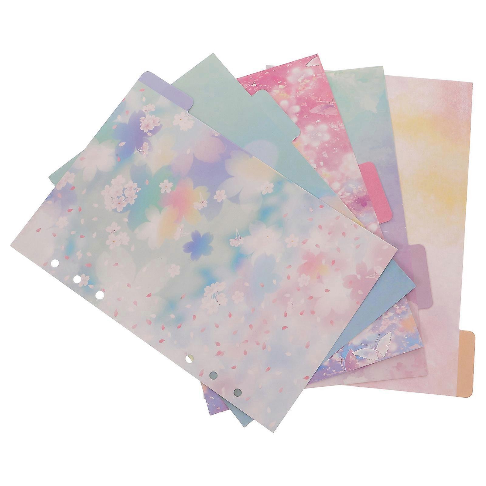 Index Dividers Binder Notepad Dividers For Users Who Need Organization Tools A5 Size Multi Color Quick Reference 5 Sheets Per Set