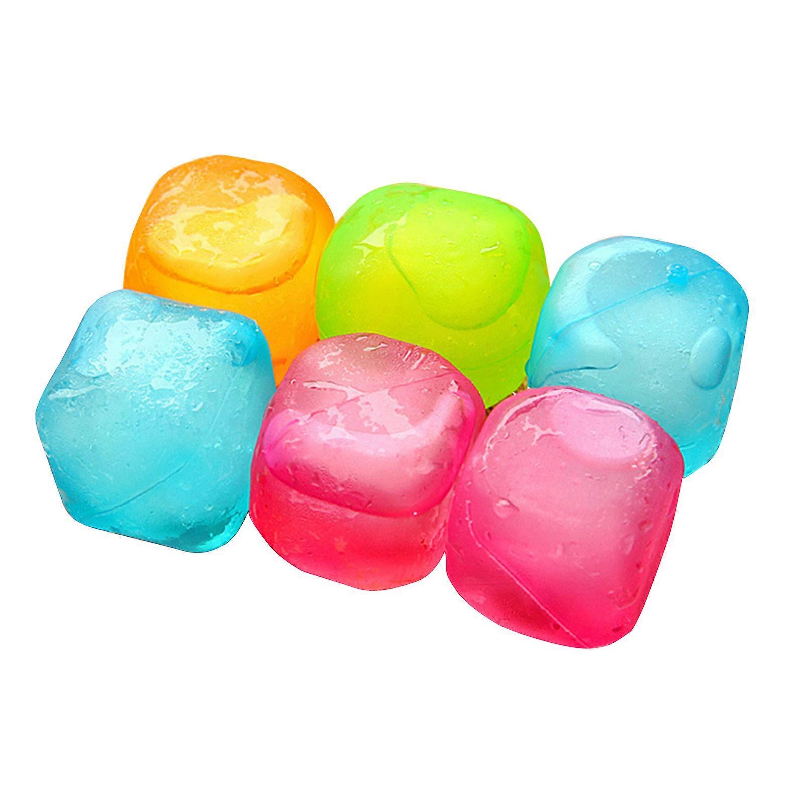 Reusable Ice Cubes for Drinks, 30 Count Multicolor Refreezable Non-Diluting Drink Ice, Bpa-Free Food Grade Plastic Ice for Whiskey, Vodka, Coffee,