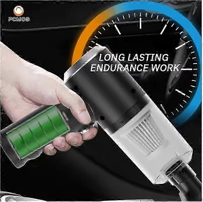 High Power Dual Use Wireless Vacuum Cleaner for Home and Car - Black