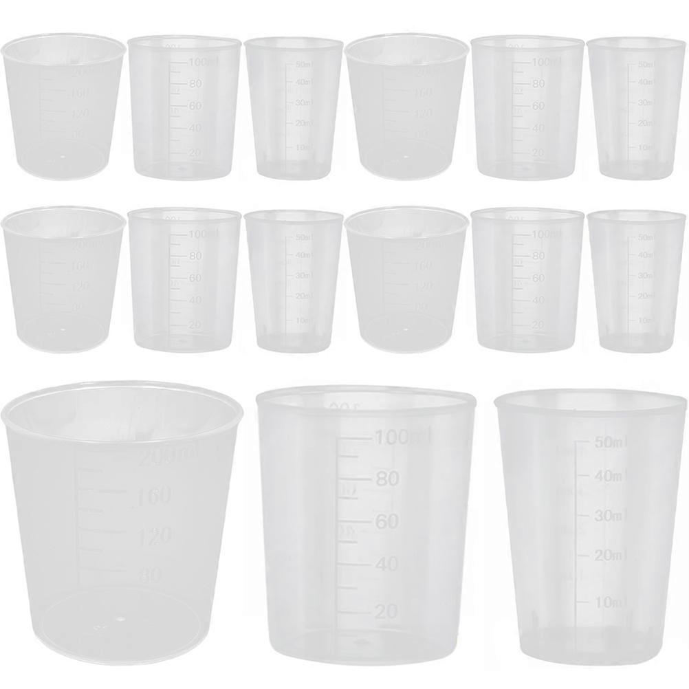 Measuring Cup for Liquid Scale Measuring Cups Practical Transparent for Laboratory Use Accurate Measurement 50Pcs