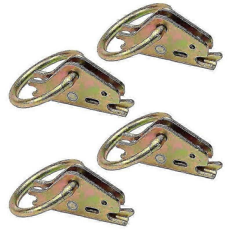 O-Ring Tie-Down Anchors for Securing Cargo in Enclosed or Flatbed Trailers and Trucks, Compatible with E-Track Tie-Down System (4 Pack)