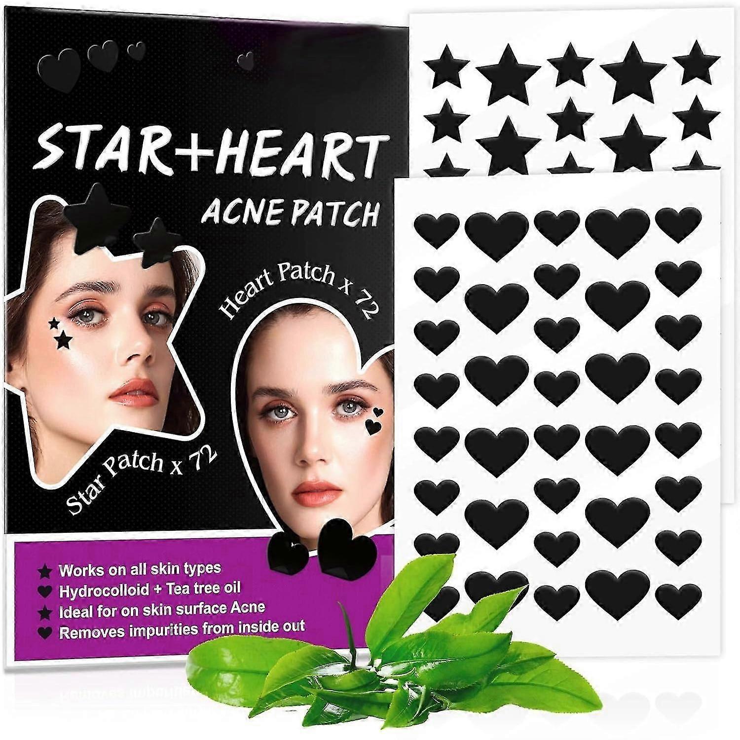 Pimple Patch, Hydrocolloid Patch, Waterproof and Breathable for Acne, Acne Pimple Healing Patch, Invisible and Star Patch Pimples