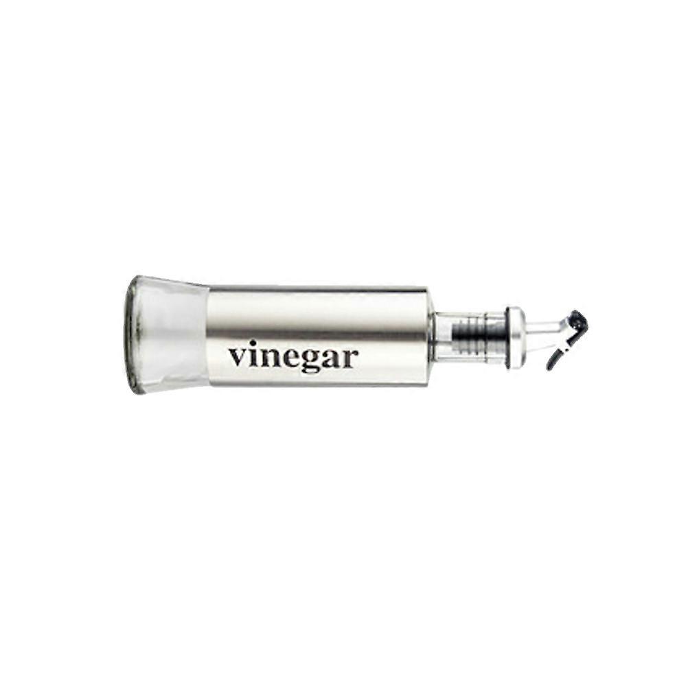 Vinegar Oil Bottle Seasoning Bottle Home Kitchen 6.5x24.5cm Silver Cylindrical 1Set