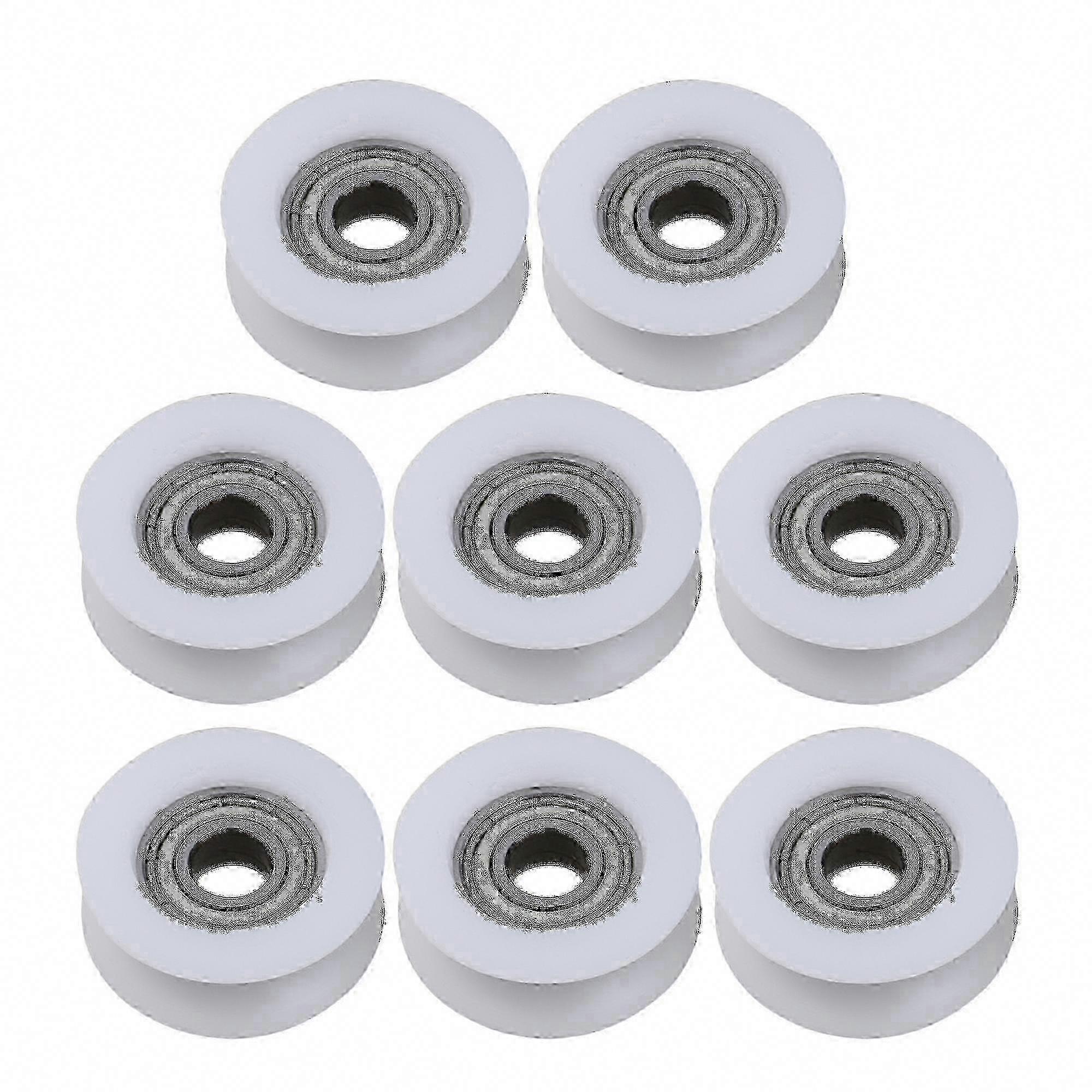 8 قطع جولة أخدود دليل عجلة بكرة 6x24x9mm للأثاث انزلاق الباب - متوفر