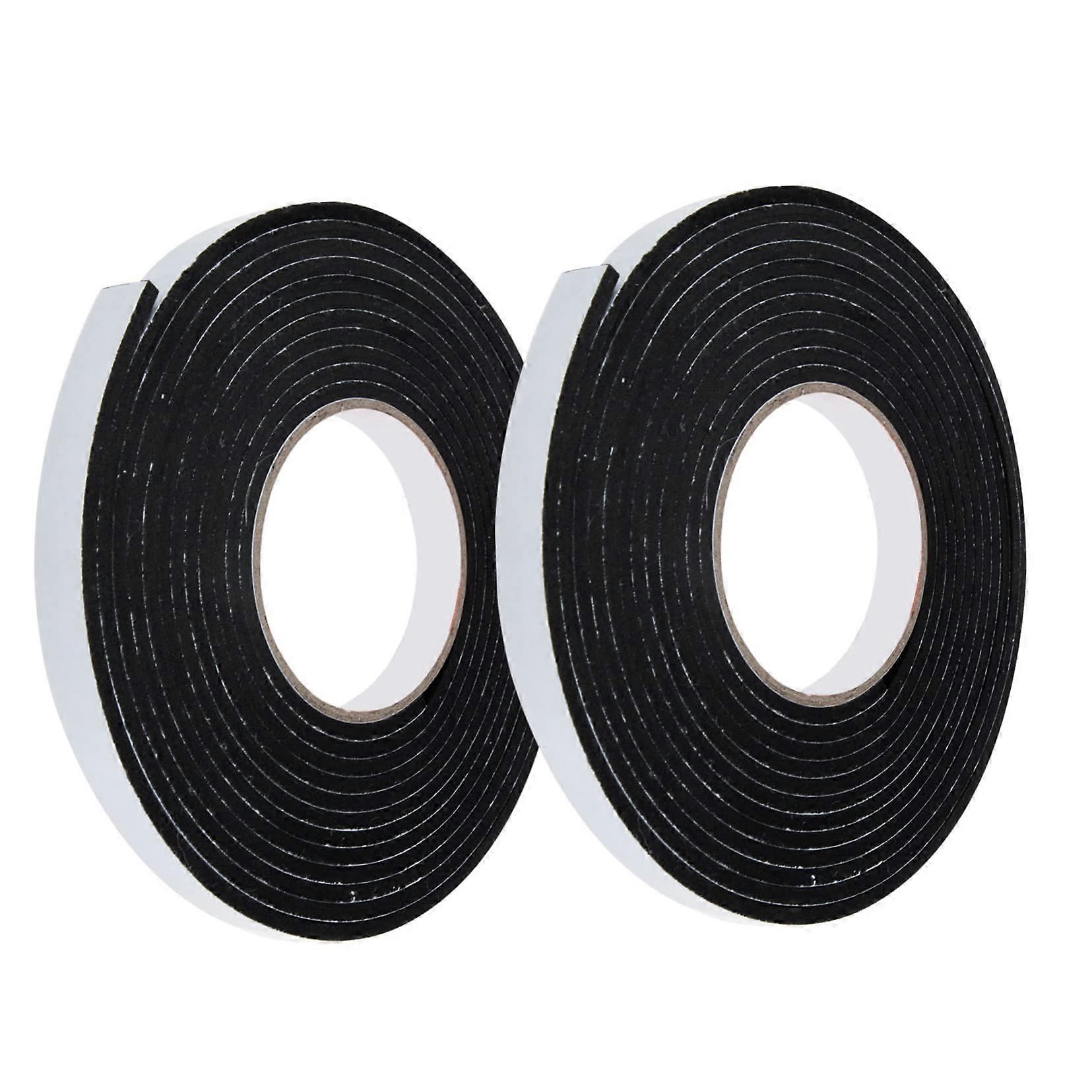 Soundproof Adhesive Tape for Doors, 2 Rolls Self-Adhesive Foam Sealant, Durable Weather Stripping for Energy Efficiency