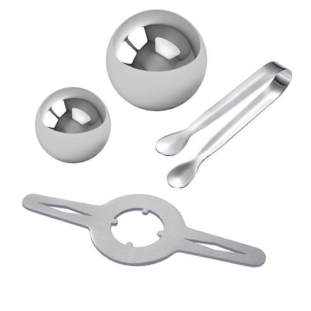 Italian Ice Ball, Fast Cooling, Extracting Espresso to Preserve Flavour, Ice Ball Holder Set, 4 Pieces Ref: 1573