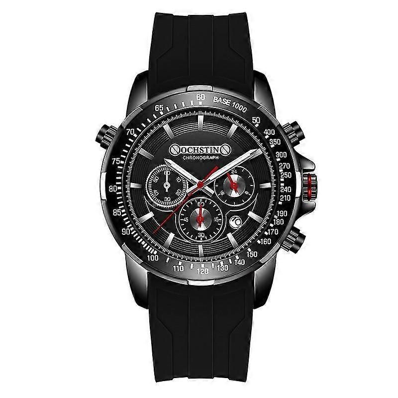 Ochstin 6125a Multi Function Chronograph Quartz Men Watch Black