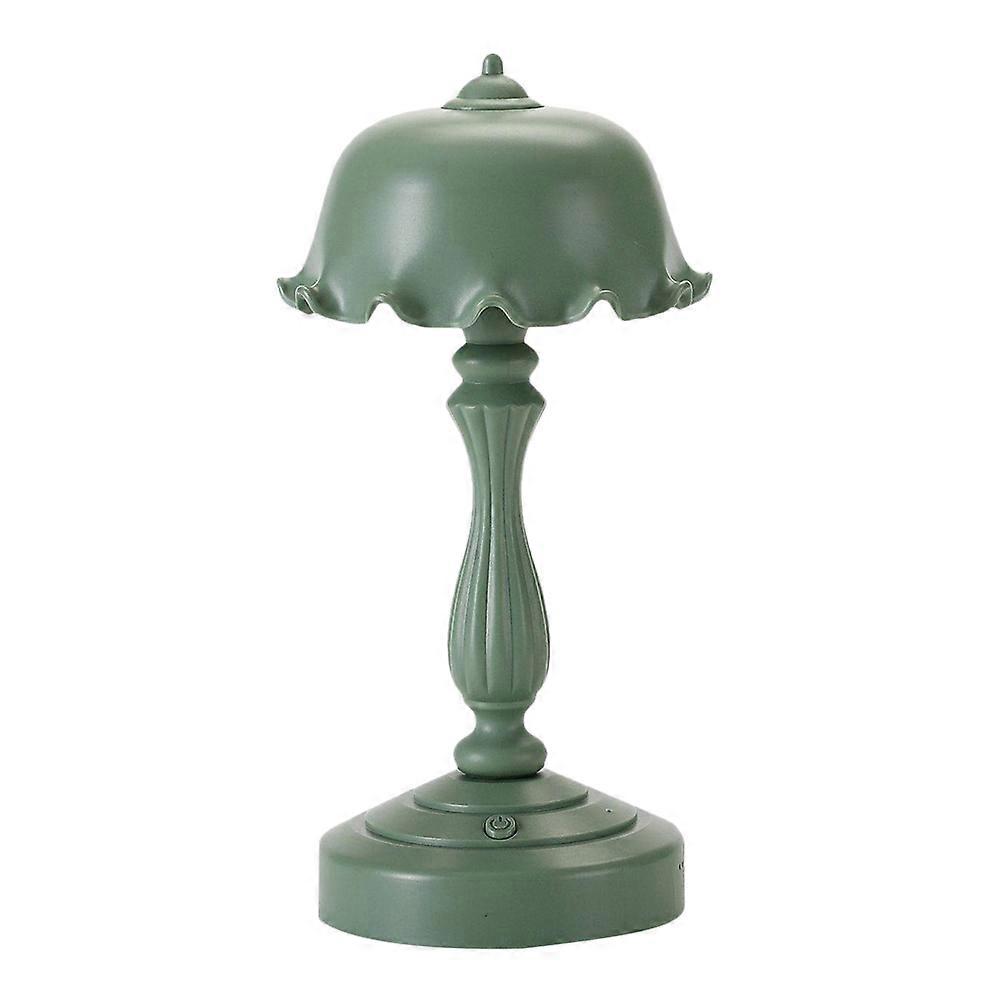 Green Mini Table Lamp for Decor Gentle LED Light Plastic Material Adds Mood to Life 1Pc