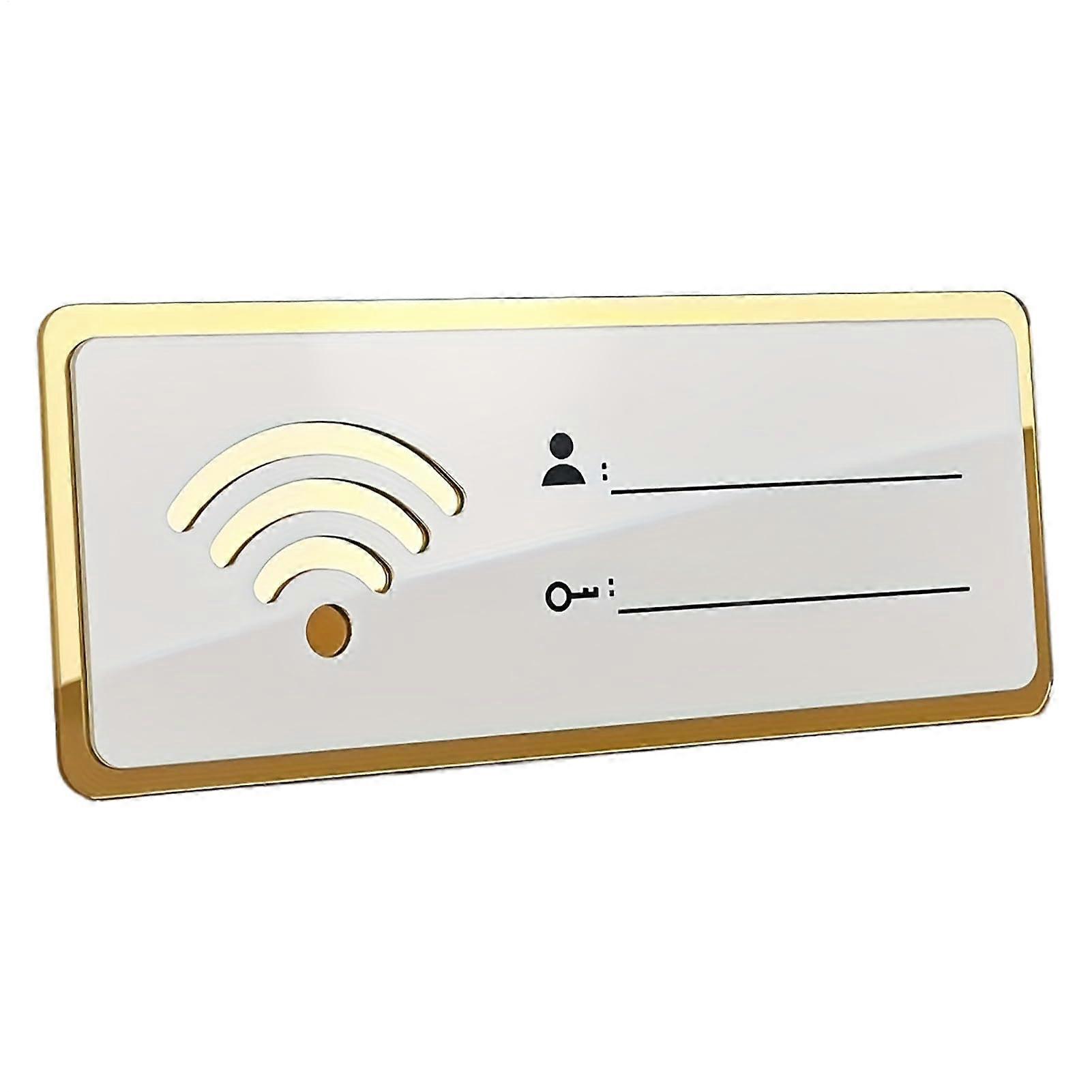 WLAN Sign Acrylic Password Sign AbrasionResistant for Offices, Hotels