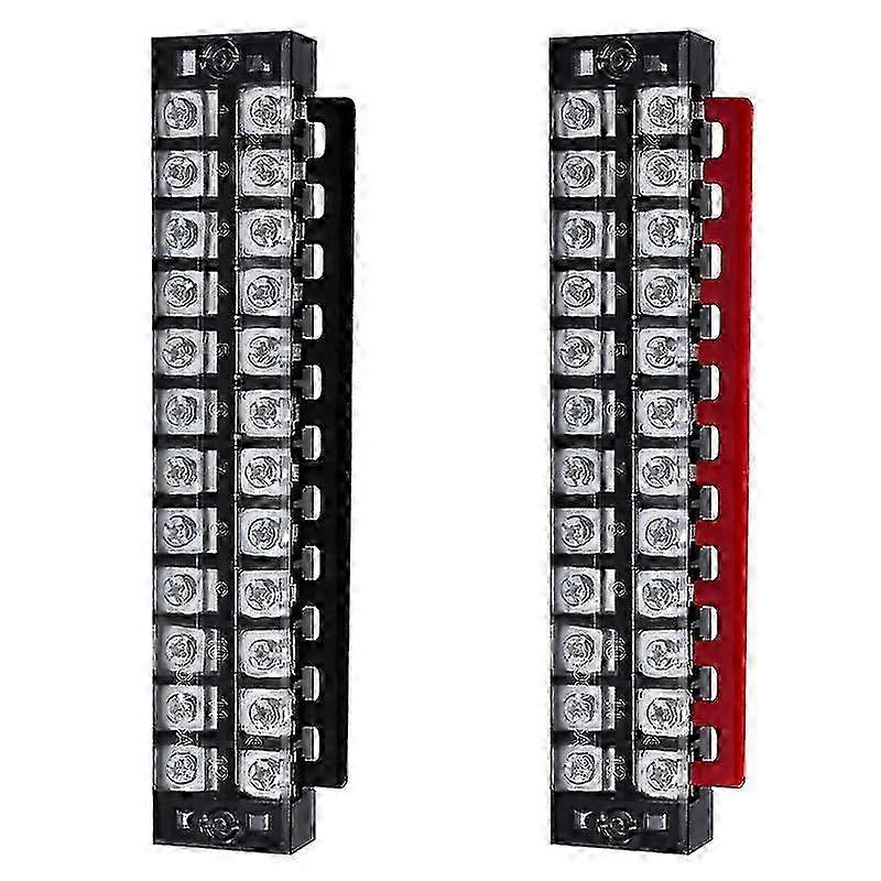 1pcs 25A 600V Dual Row Strip Electrical Screw Terminal Block Wire Connector 3/4/5/6/8/10/12 Position