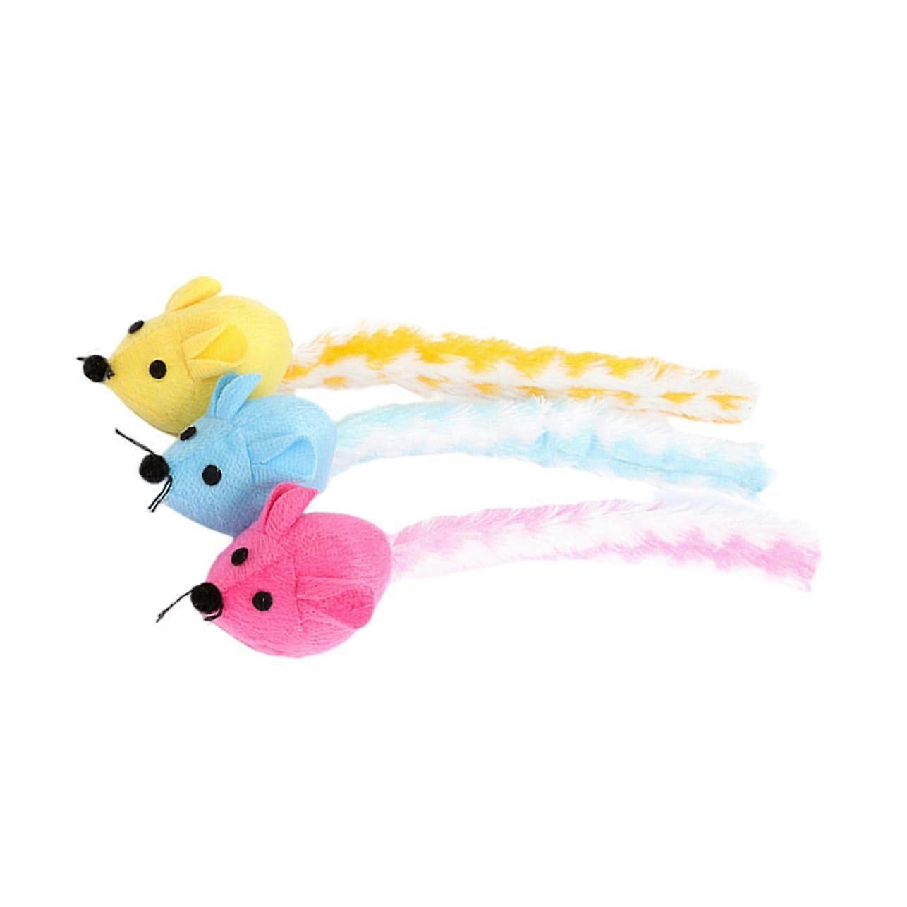 3 Piece Funny Cat Toys for Indoor Cats, Plush Fabric Cat Teaser for Kittens, Canvas Pet Play Set