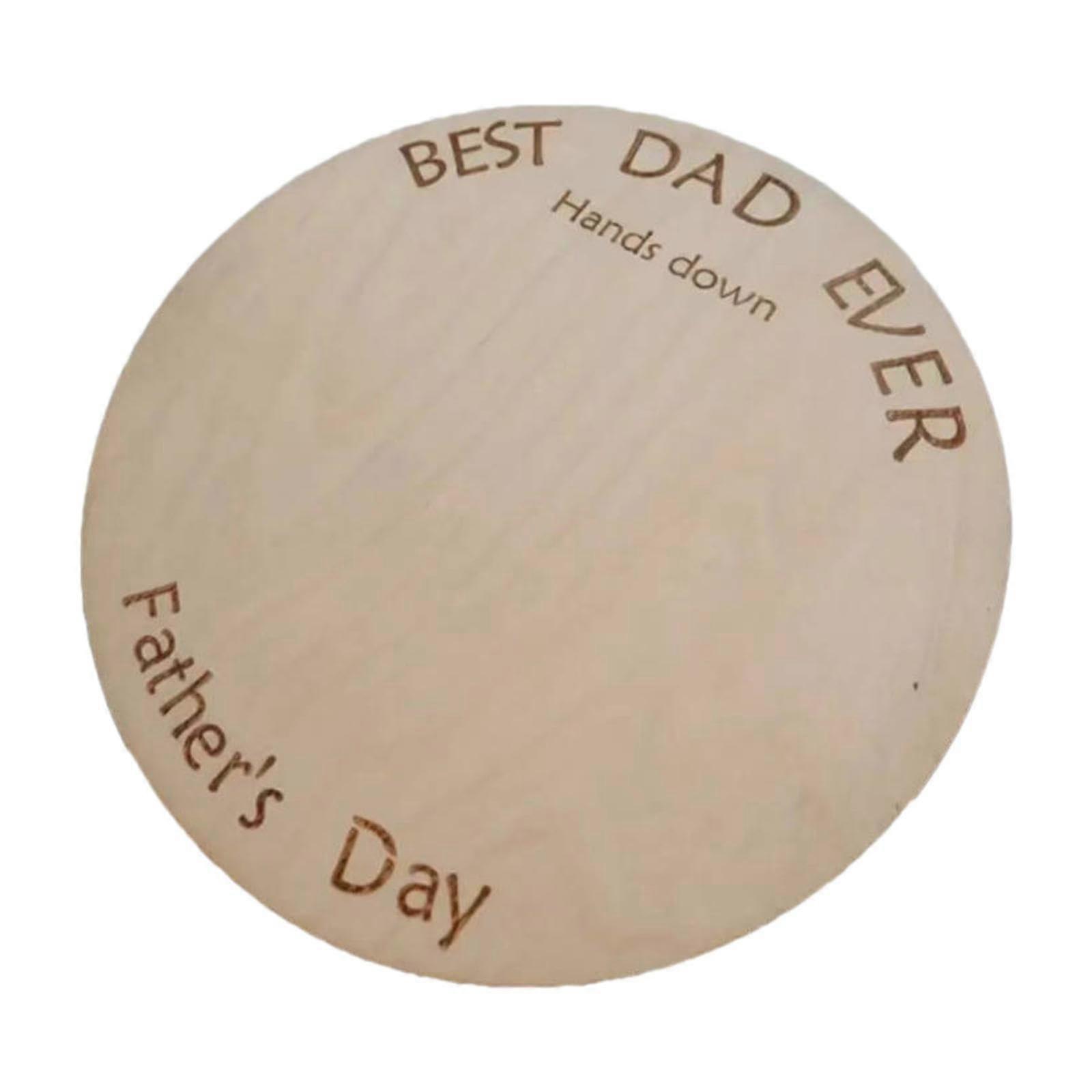 DIY Handprint Art Sign, Unfinished Plaque, Gift Idea for Dad from Kids, No Base