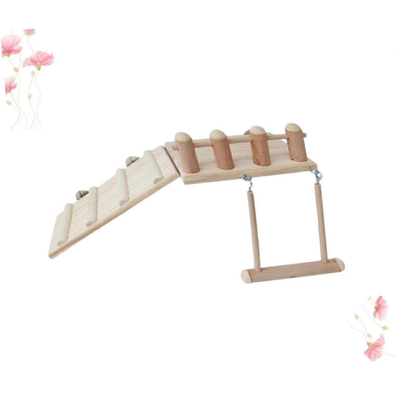 Interactive Hamster Climbing Ladder Swing Set 3Piece Toy Set For Parrot Hamster