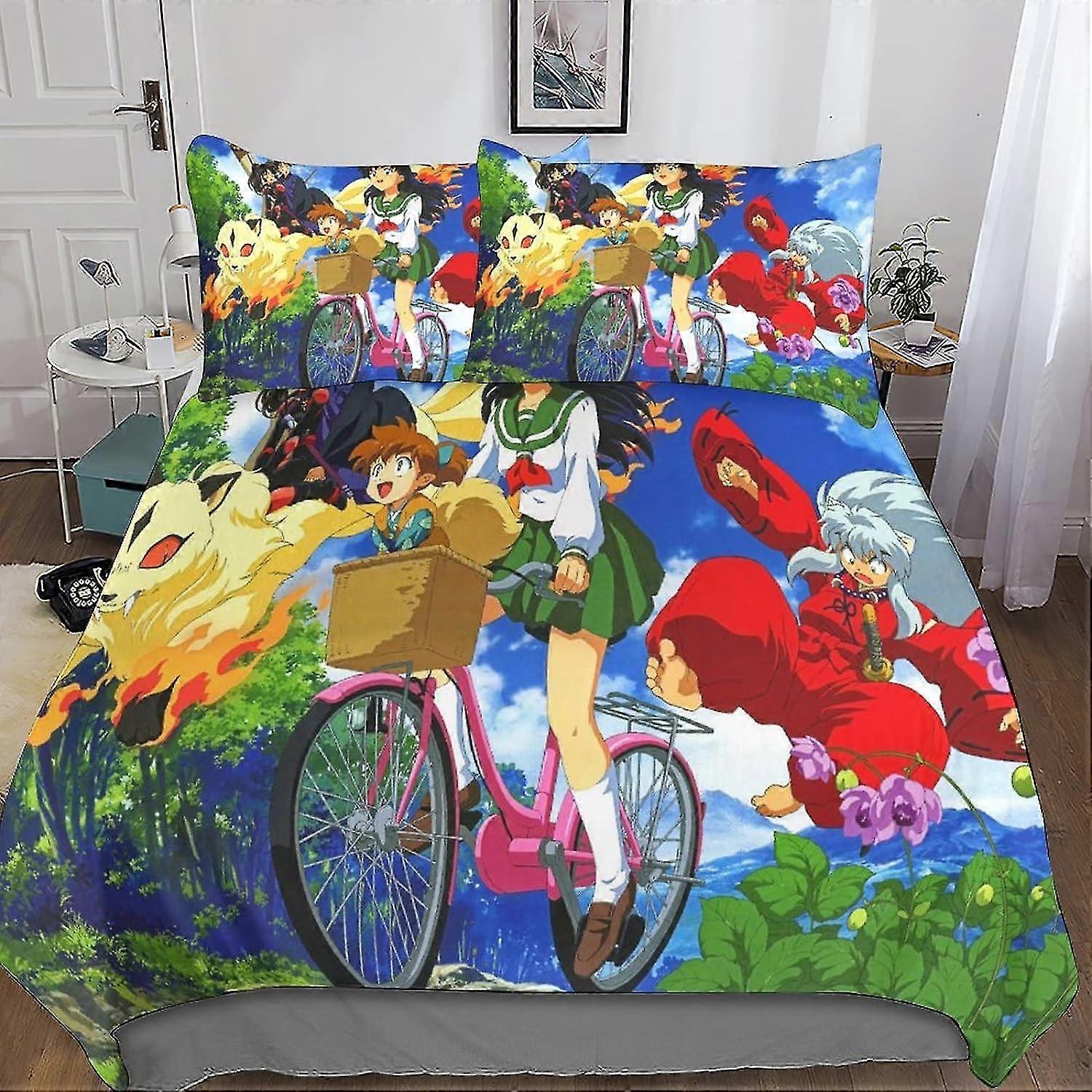 Conjunto de Cama com Capa de Edredom 3D para Meninos e Meninas, Capa de Colcha de Microfibra Ultra Macia com Fecho de Zíper, Conjunto de 3 Peças