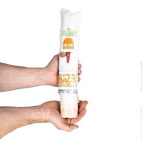 Eco360 Extra Strong Kitchen Drawstring Bin Liners 60L 10pk