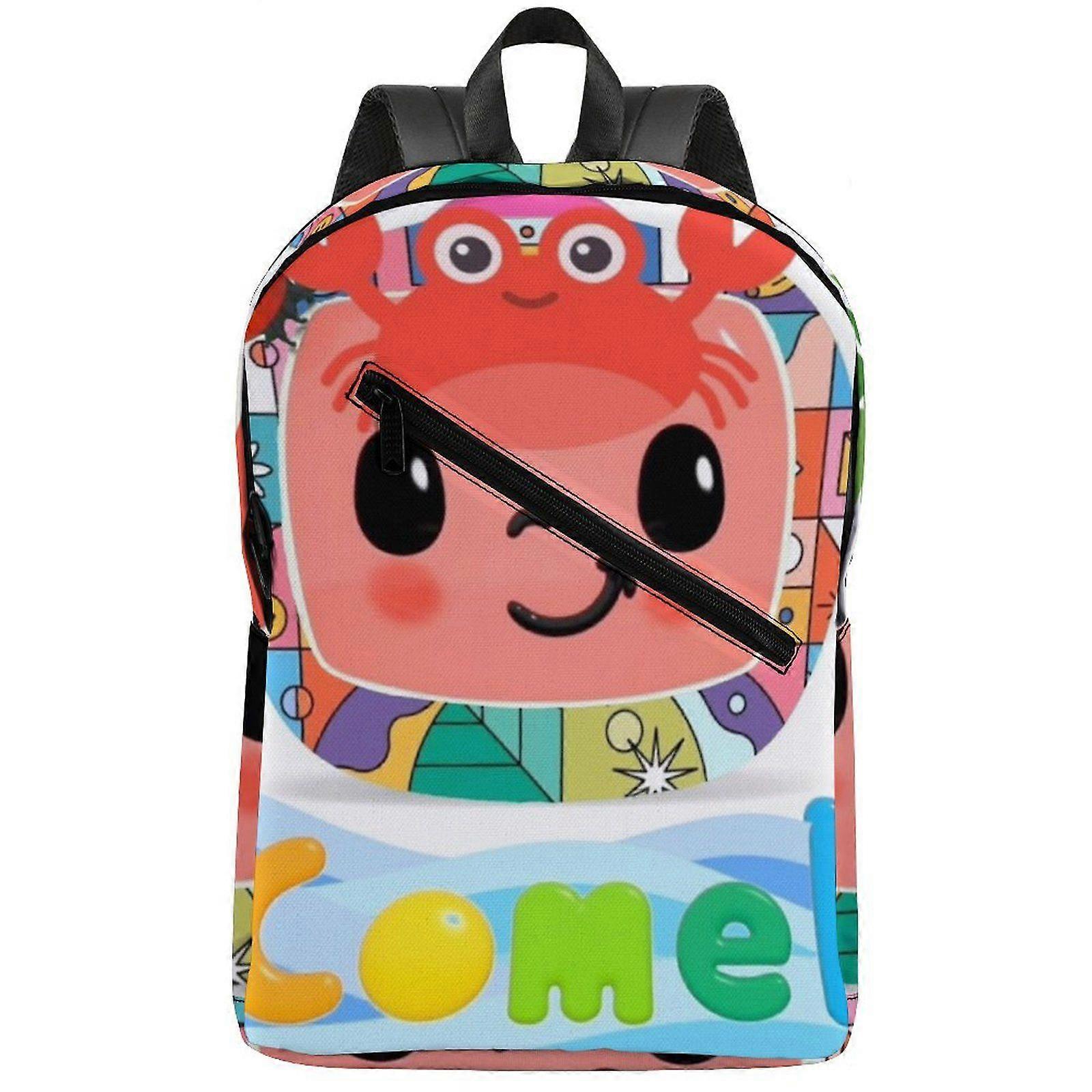a2232 CoComelon Sac à dos durable avec rembourrage doux et bretelles réglables en matériau PU 300D pour un usage scolaire m2232