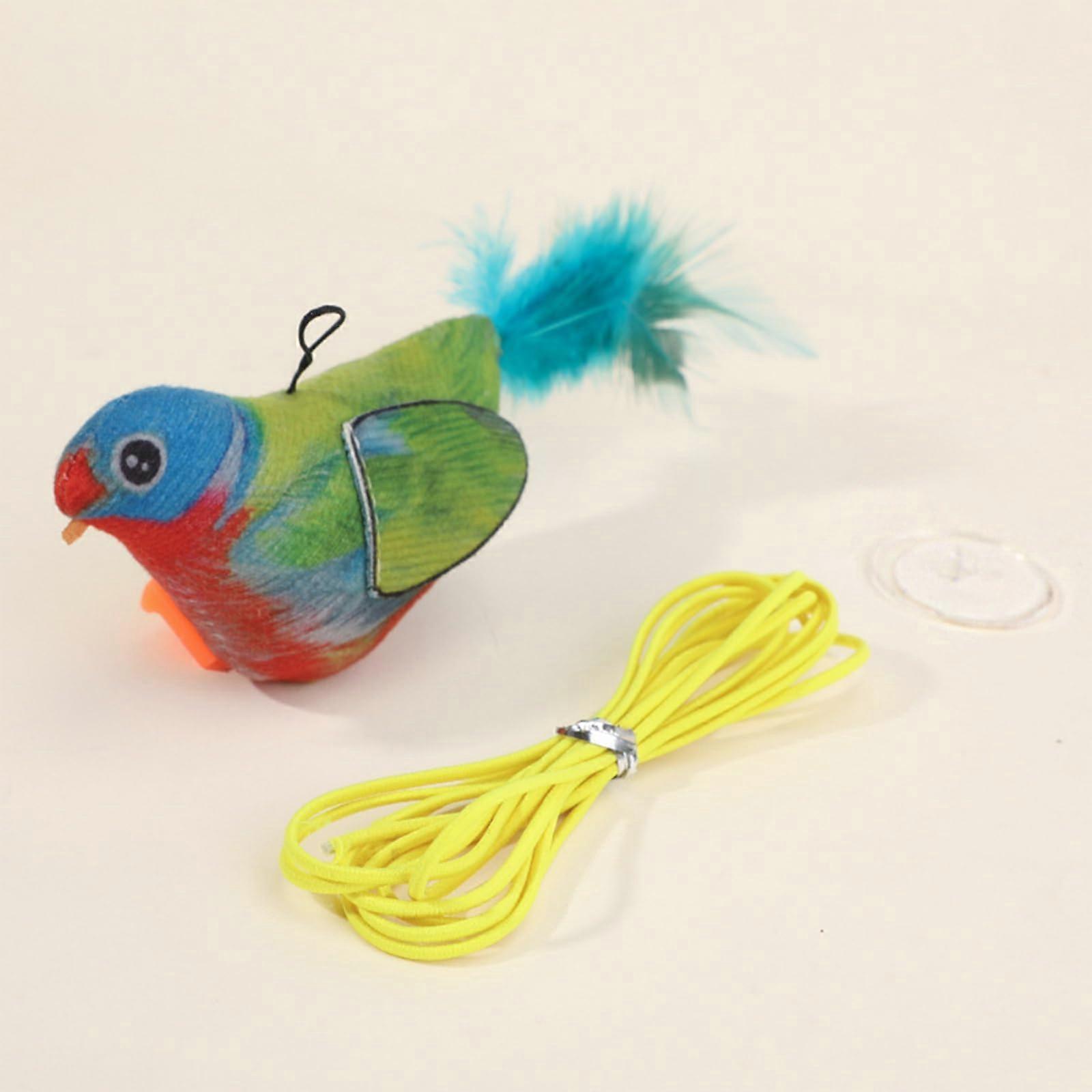 Creative Interactive Chirping Bird Cat Toy, Funny Simulation Lifelike Chirping Pet Cats Relieve Boredom Toy Pet Supplies SingleColoured A7