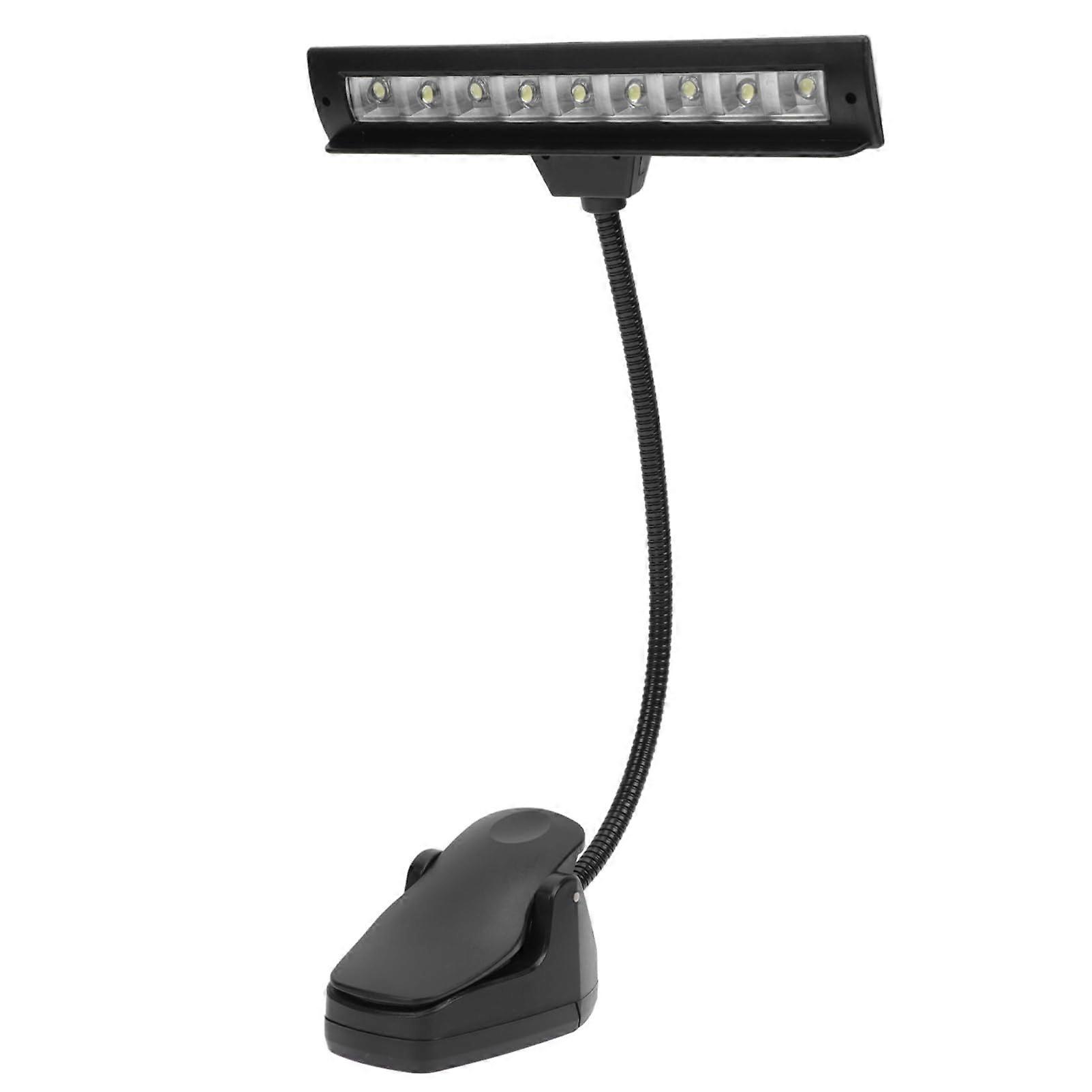 LED Clip Lamp Reading Light Clamp LED Desk Lamp USB Charging Light ABS Black
