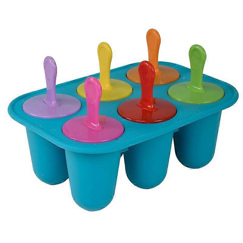 Silicone Popsicles Molds for Toddlers, 6-Cavity Non-BPA Premium Silicone Small Popsicle Molds, Ice Pop Mold with 6 Colorful Reusable Sticks for Kids