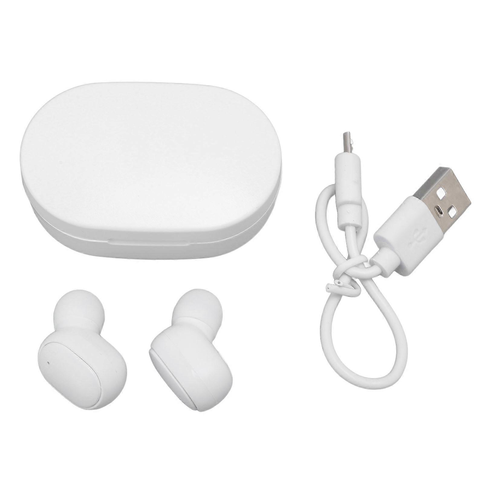 White Bluetooth 5.4 Translator Earbuds - 144 Languages, Multifunctional, Noise Cancelling