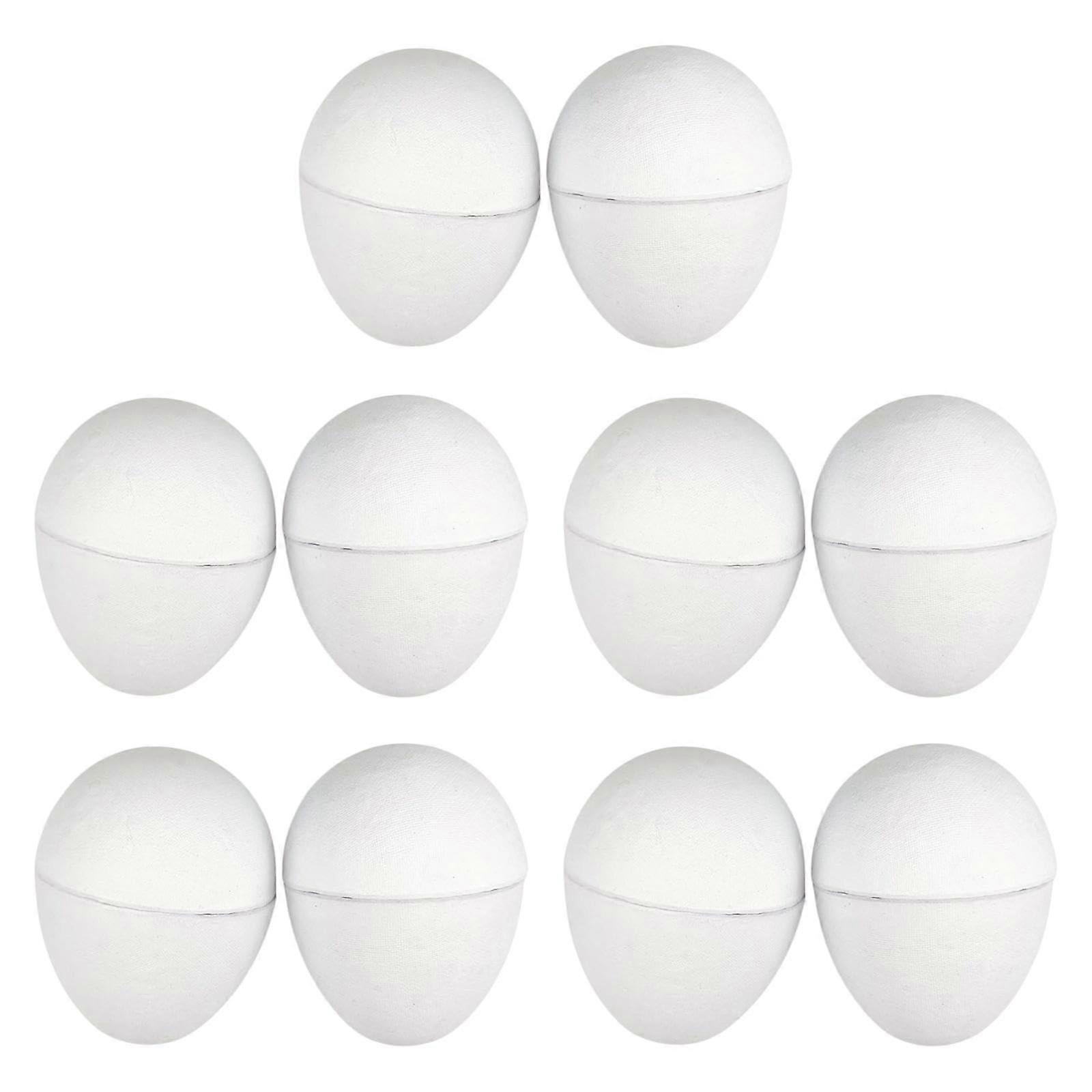 10x Papier-Mâché Easter Eggs for Egg Hunt, Carnival Prizes, Easter Party Decorations - Colorful, Durable, Festive Decorations