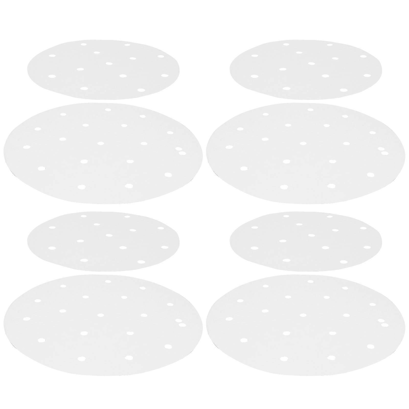 Dumpling Steamer Liners Air Fryer Pads Round Shaped Steamer Paper Safe for Food Use 200Pcs