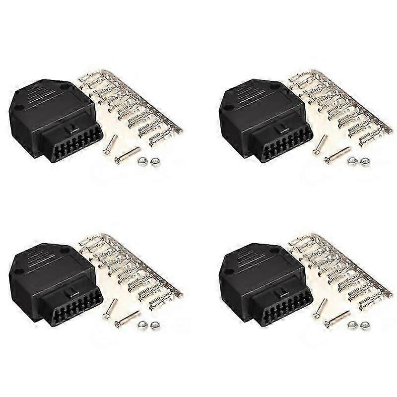 2025 Latest Model 4X OBD2 OBD II 16 Pin Connector Socket Diagnostic Tool Adapter
