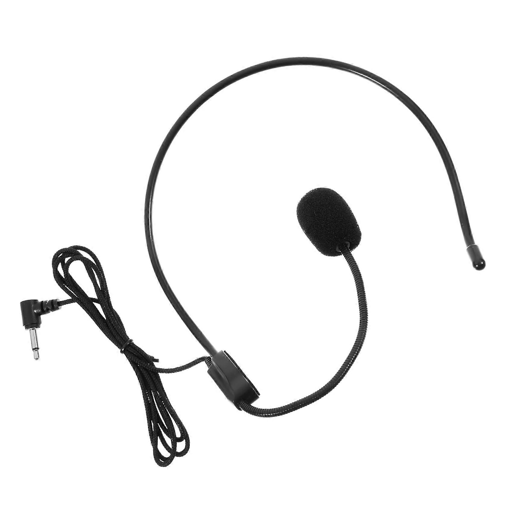 2 Piece Wired Headset Microphone Headphones with Black Iron Design, Over-Ear Style, Soft Cushions, Compatible with PC and Mobile