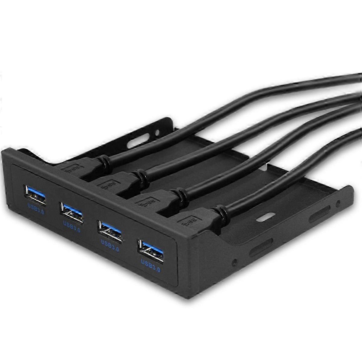 USB 3.0 4-Port Front Panel for 3.5 Inch Floppy Drive - Upgrade Your Computer with Fast Connection Ports